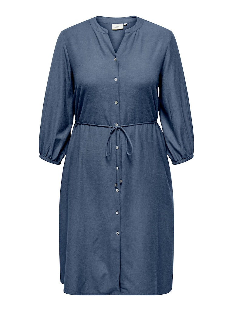 Jurken lange mouw blauw ONLY Carmakoma