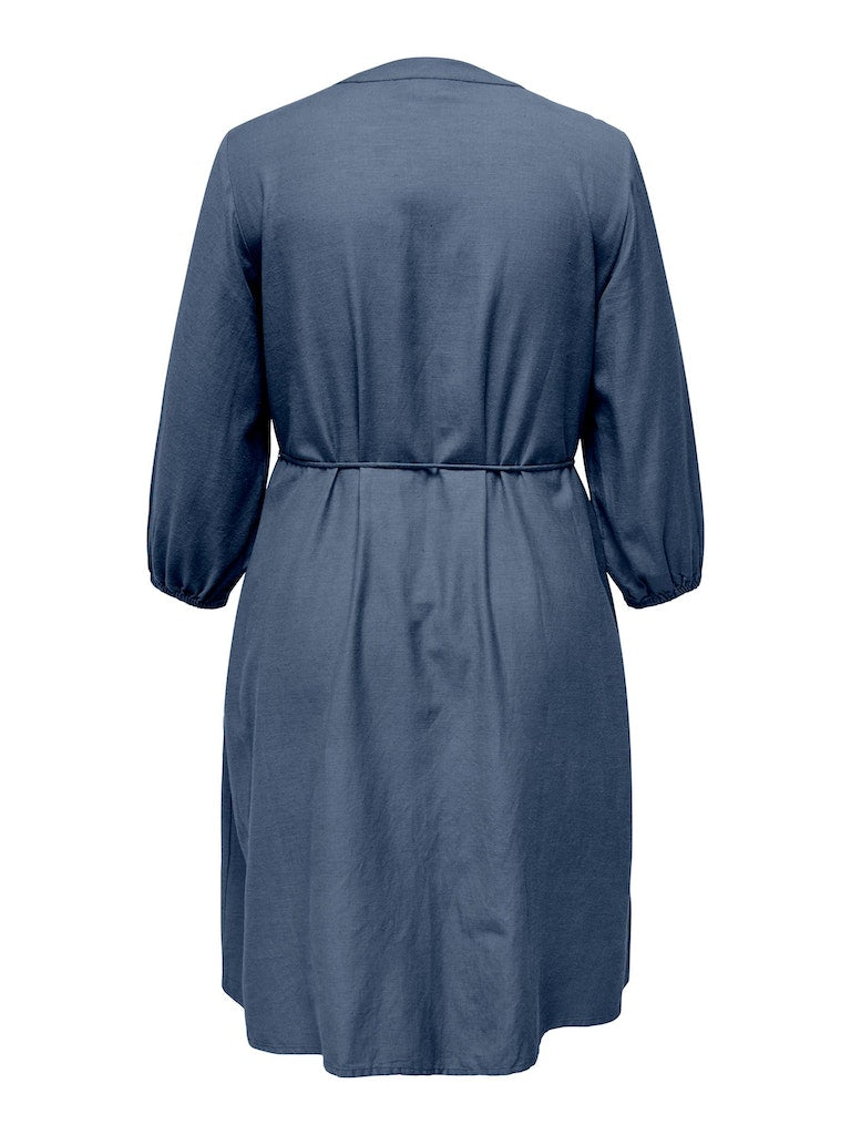 Jurken lange mouw blauw ONLY Carmakoma