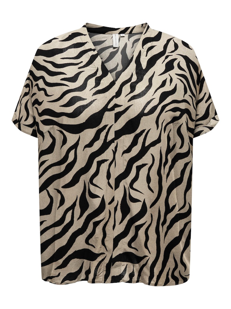 Blouses korte mouw beige ONLY Carmakoma