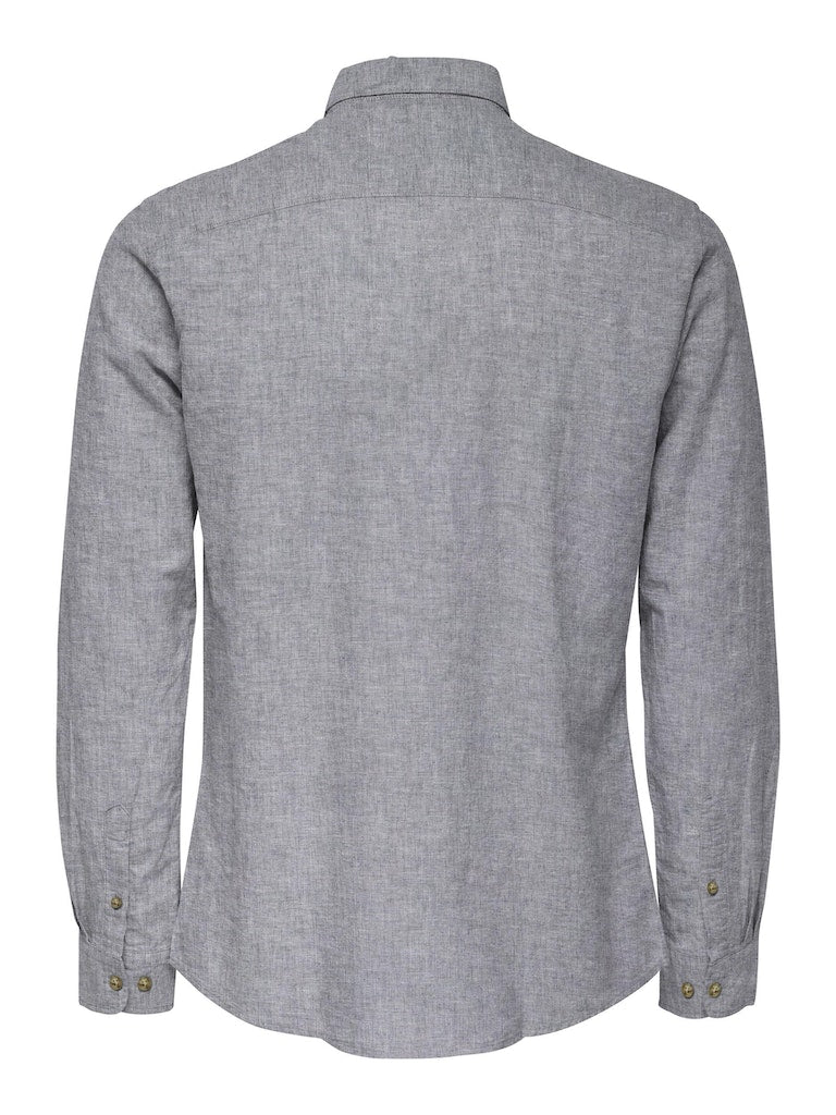 Hemden lange mouw blauw ONLY&SONS