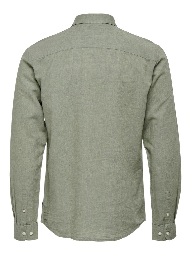 Hemden lange mouw groen ONLY&SONS