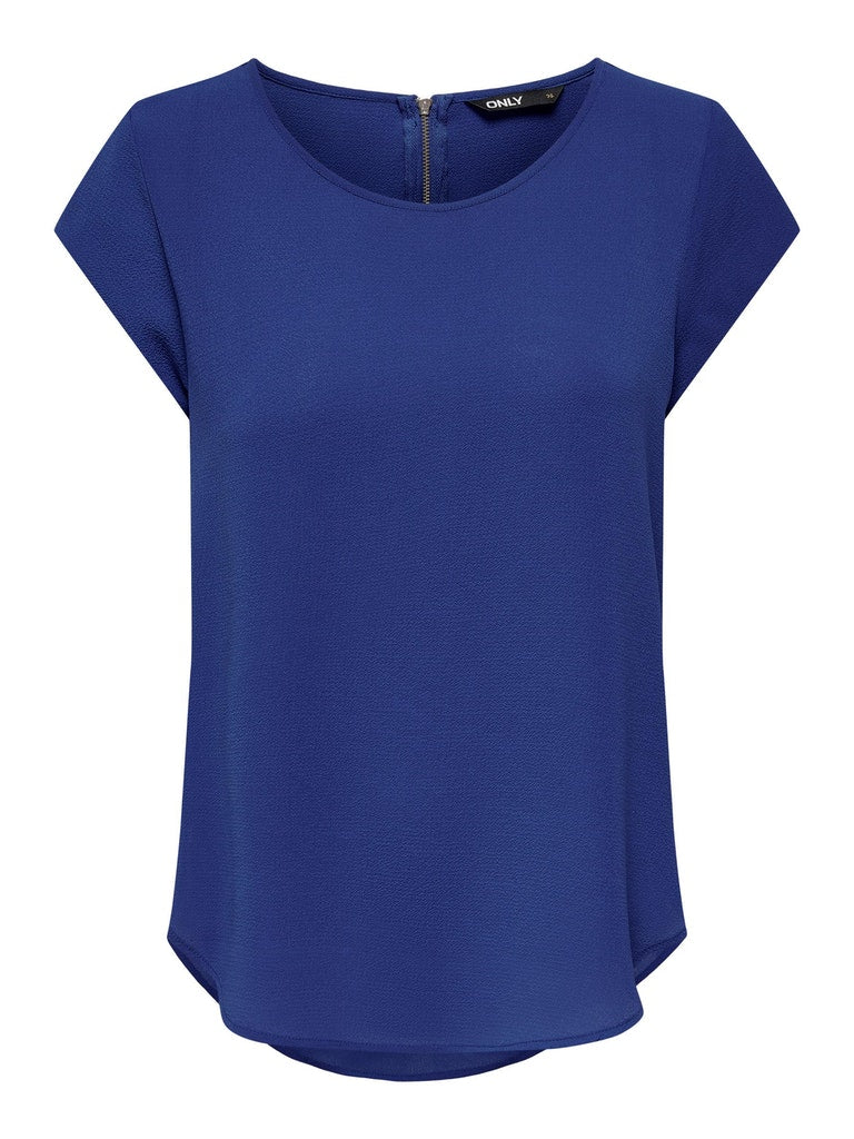 Blouses korte mouw blauw ONLY