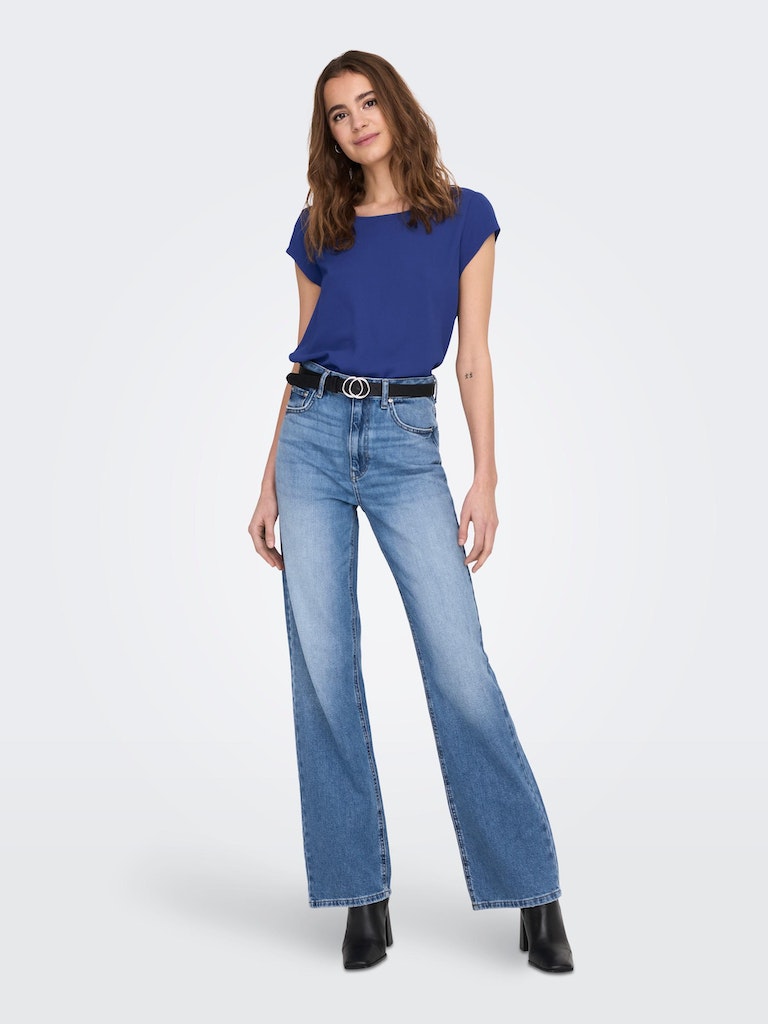 Blouses korte mouw blauw ONLY