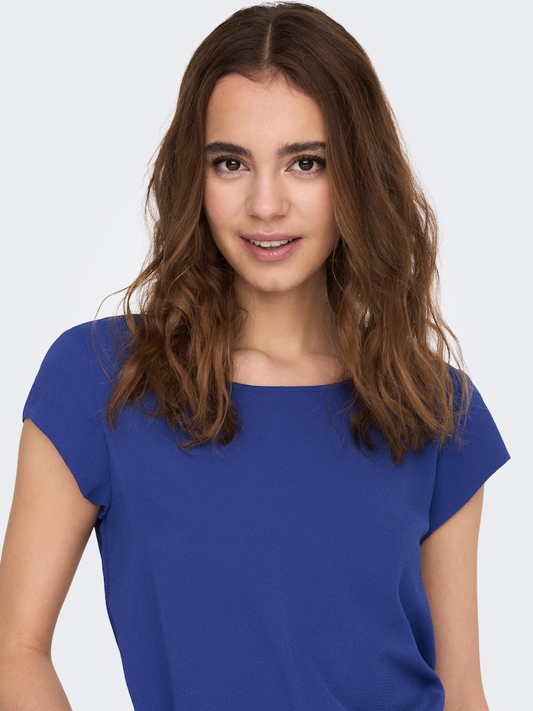 Blouses korte mouw blauw ONLY