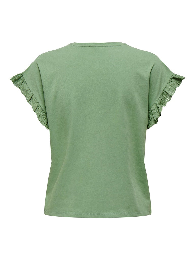 Blouses korte mouw groen ONLY