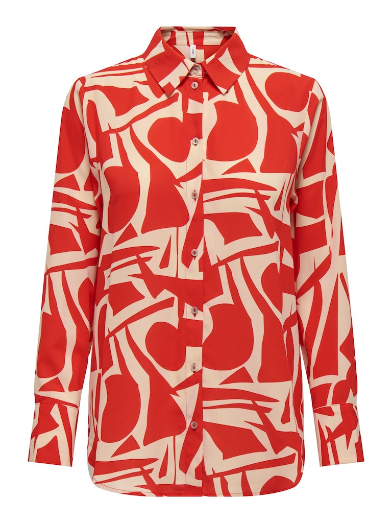 Blouses lange mouw rood ONLY