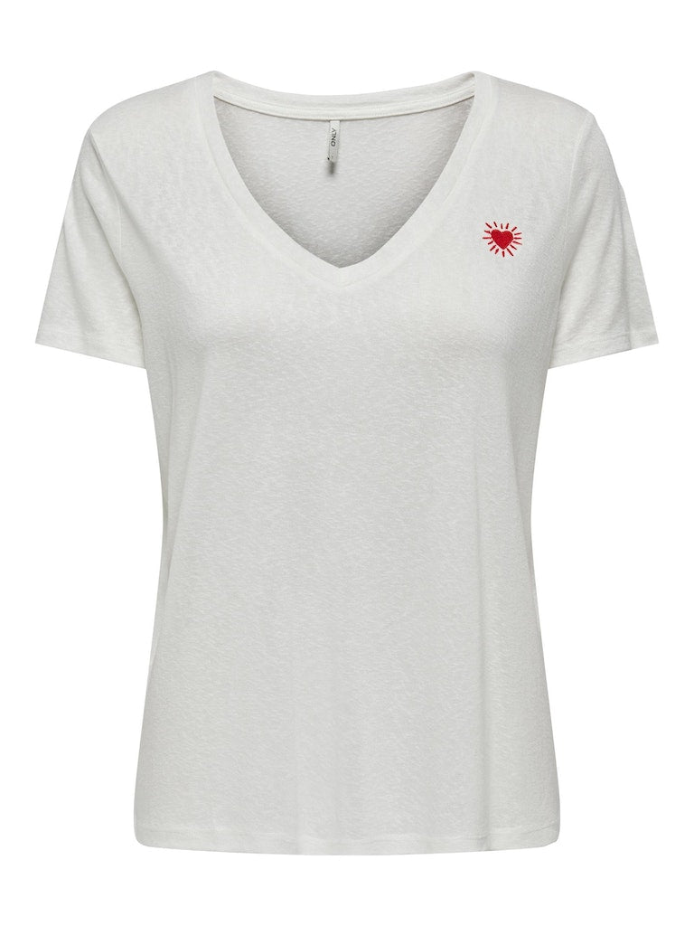 T-shirts korte mouw beige ONLY