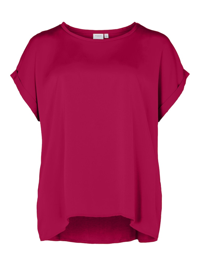Blouses korte mouw rood EVOKED VILA