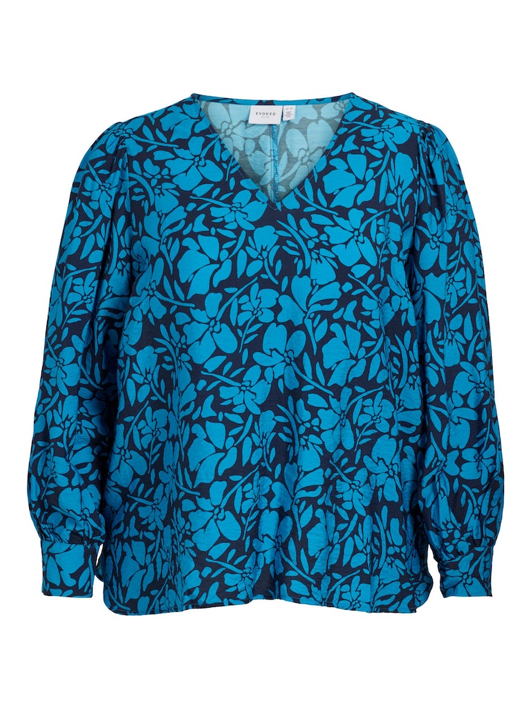 Blouses lange mouw blauw EVOKED VILA