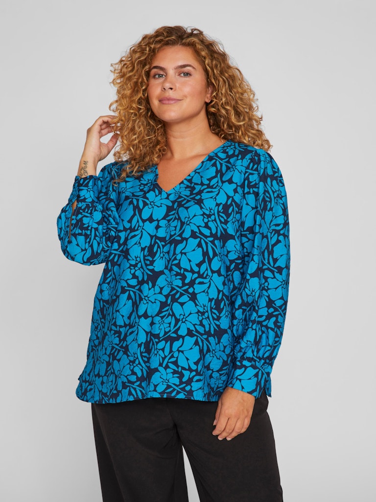 Blouses lange mouw blauw EVOKED VILA
