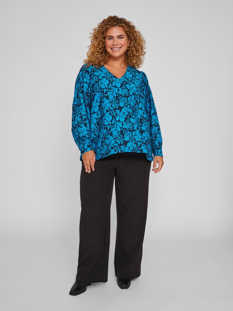 Blouses lange mouw blauw EVOKED VILA