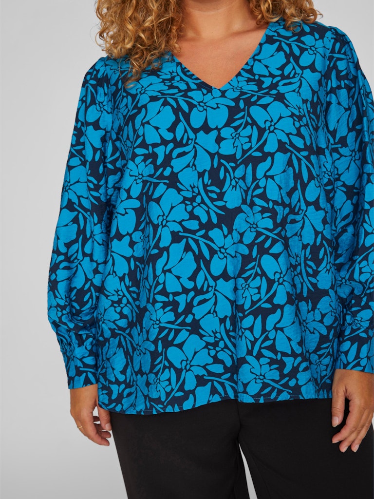 Blouses lange mouw blauw EVOKED VILA