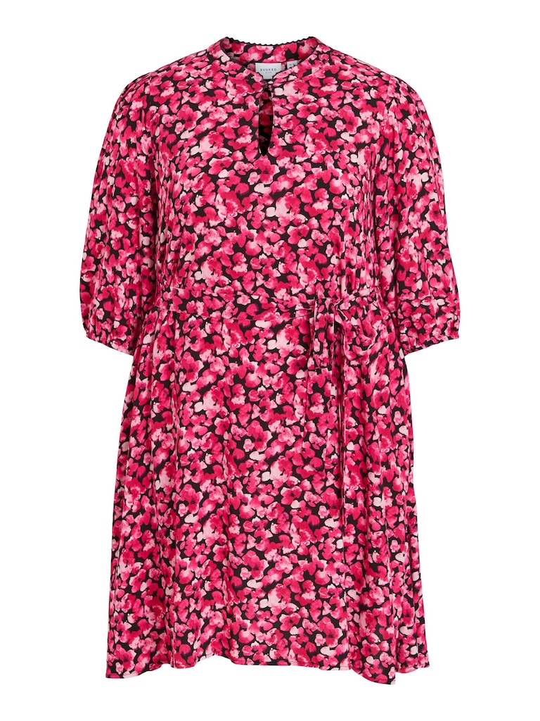 Jurken korte mouw rood EVOKED VILA