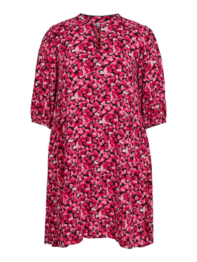 Jurken korte mouw rood EVOKED VILA