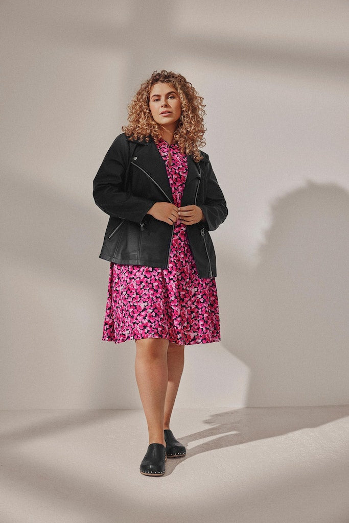 Jurken korte mouw rood EVOKED VILA