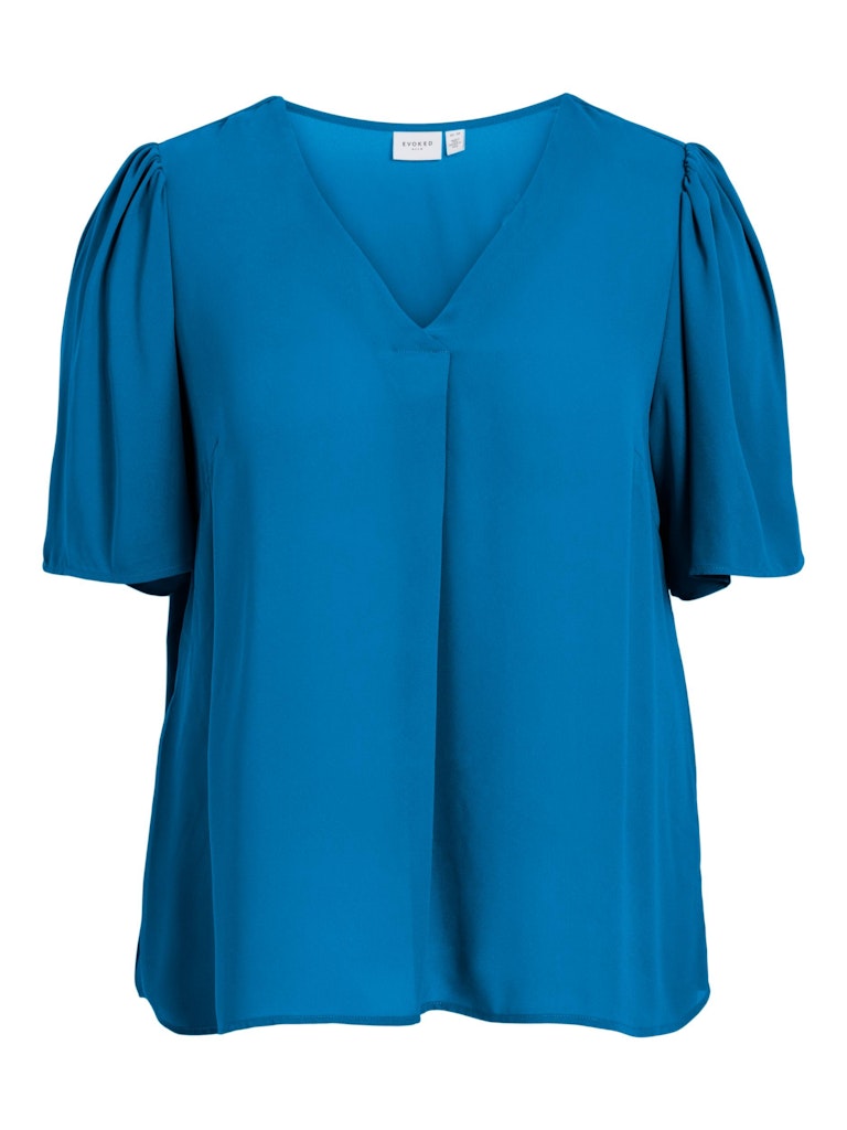 Blouses korte mouw blauw EVOKED VILA