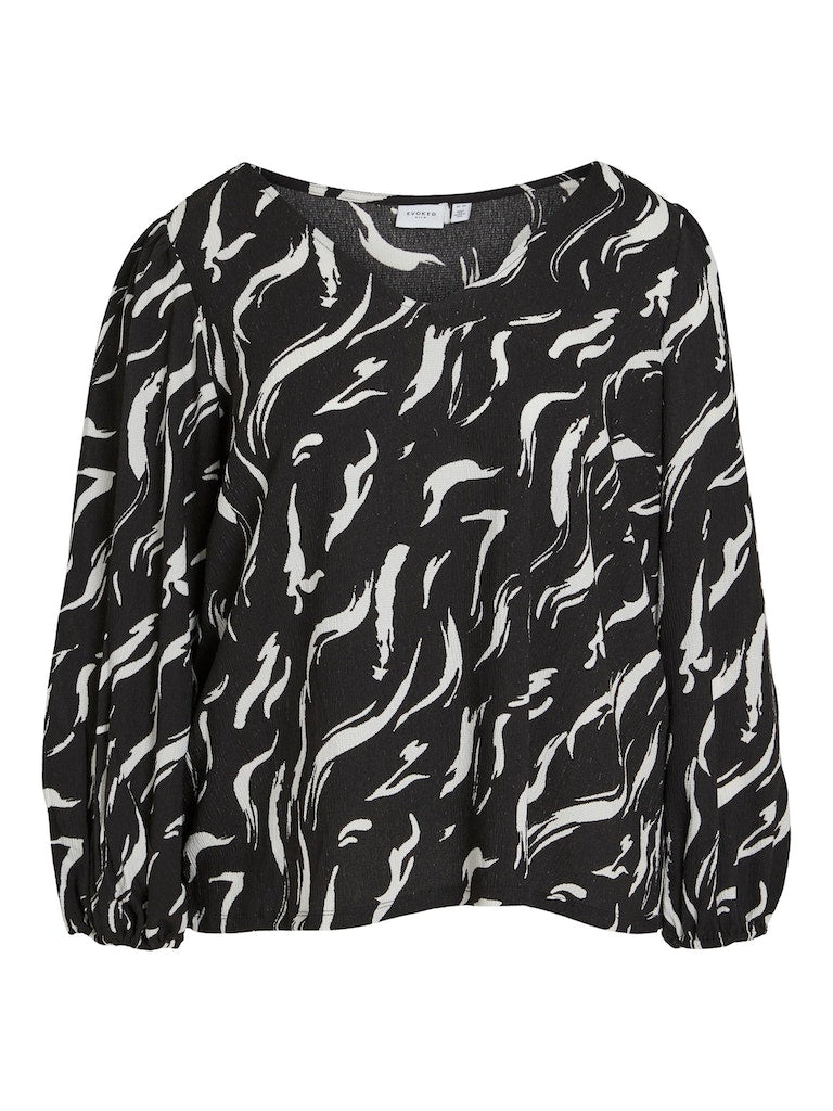 Blouses lange mouw zwart EVOKED VILA