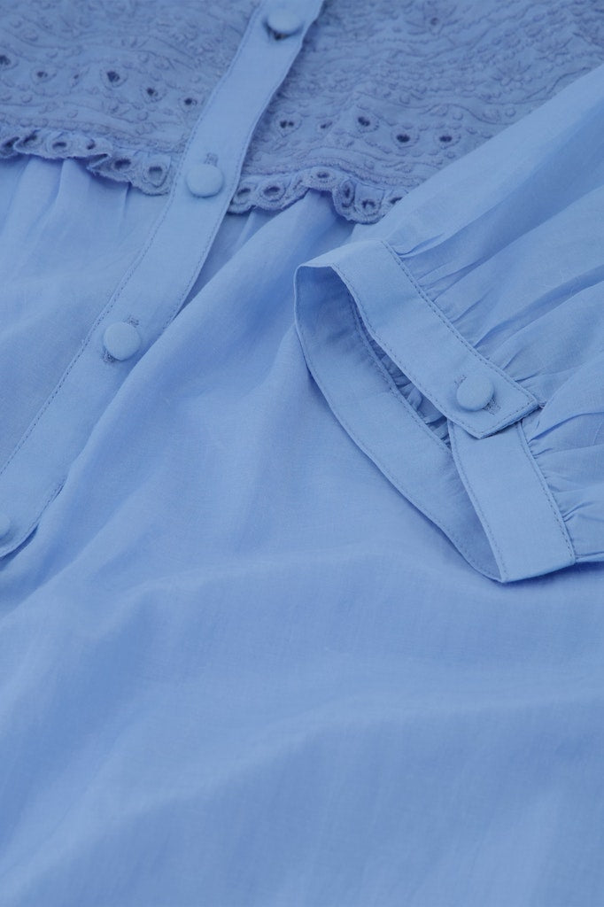 Blouses korte mouw blauw Fabienne Chapot