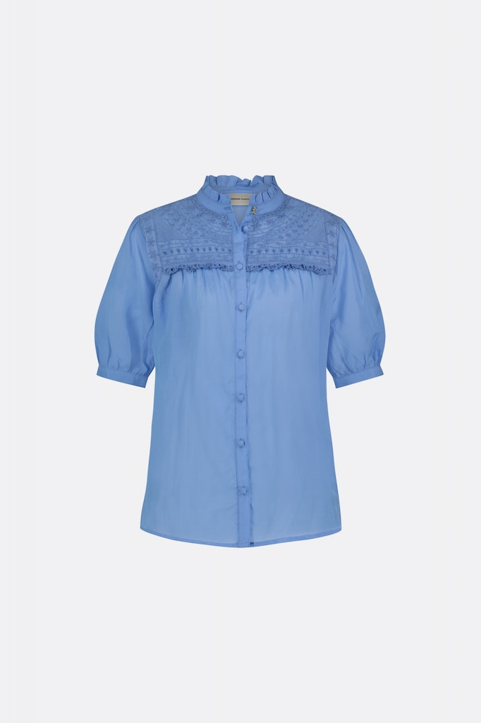 Blouses korte mouw blauw Fabienne Chapot