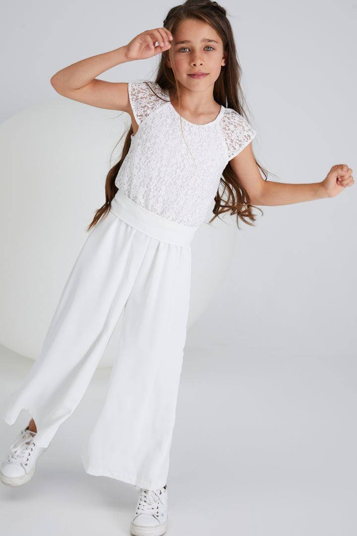 Jumpsuits korte mouw wit Blue Bay