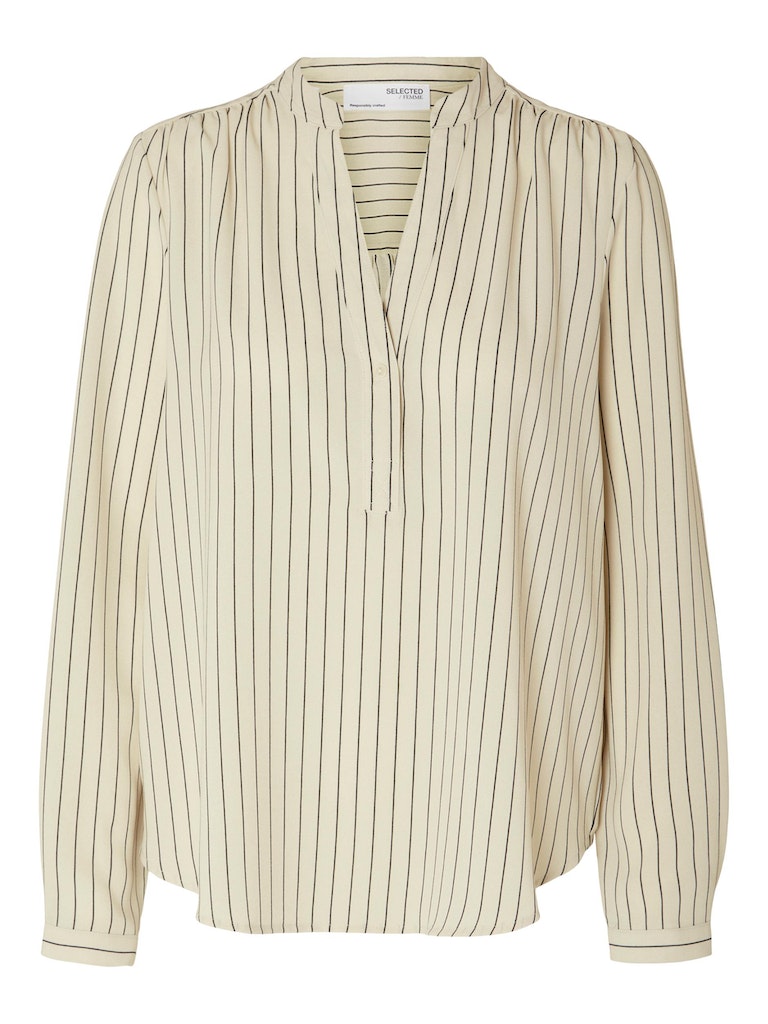 Blouses lange mouw beige Selected FEMME