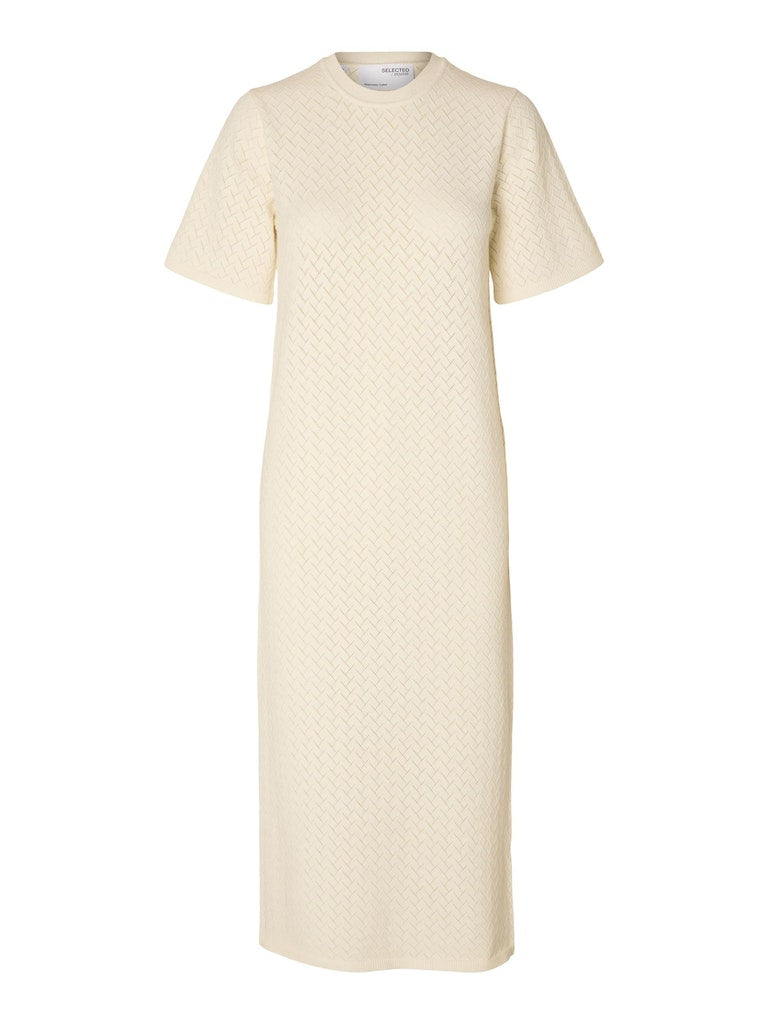 Jurken korte mouw beige Selected FEMME