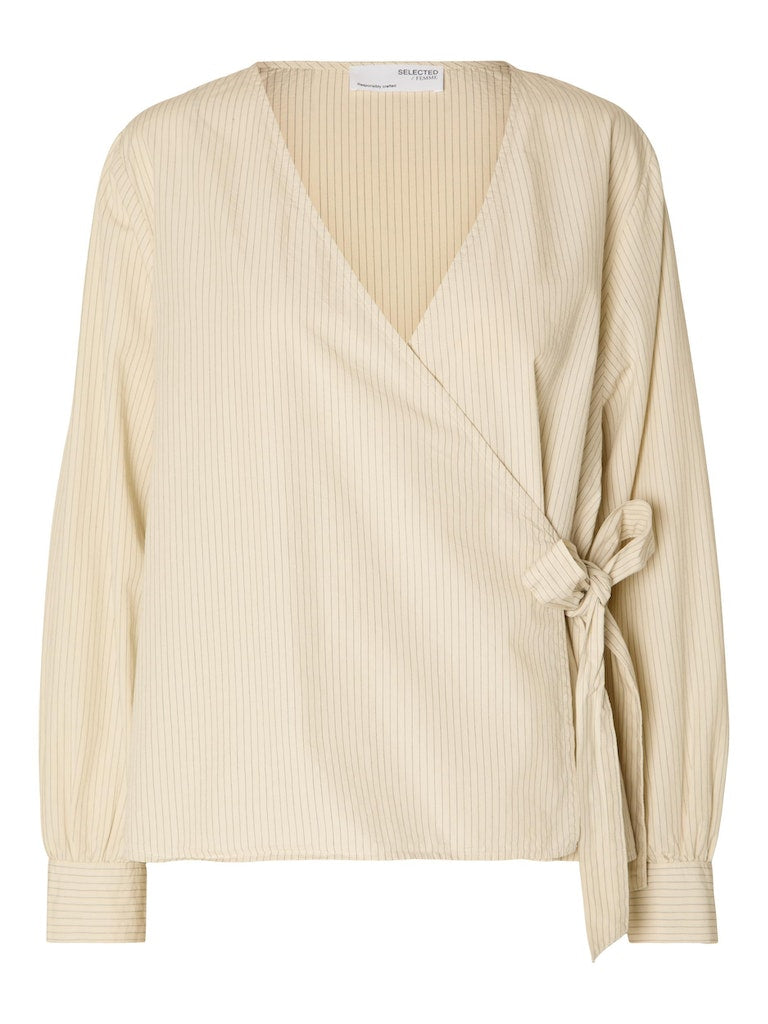 Blouses lange mouw beige Selected FEMME