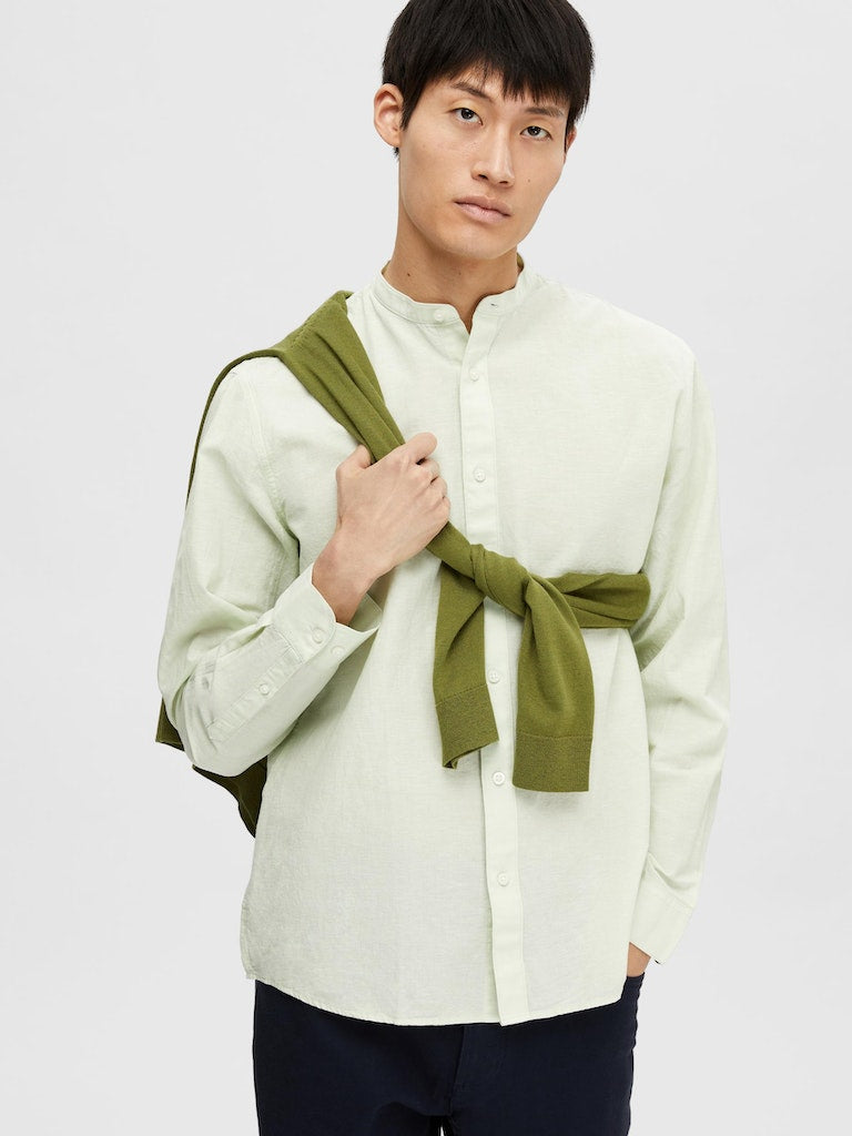 Hemden lange mouw groen Selected HOMME