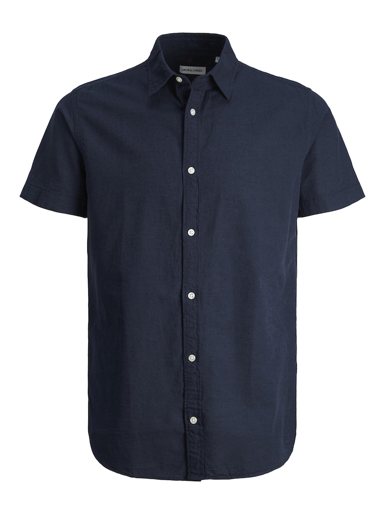 Hemden korte mouw navy JACK & JONES PLUS