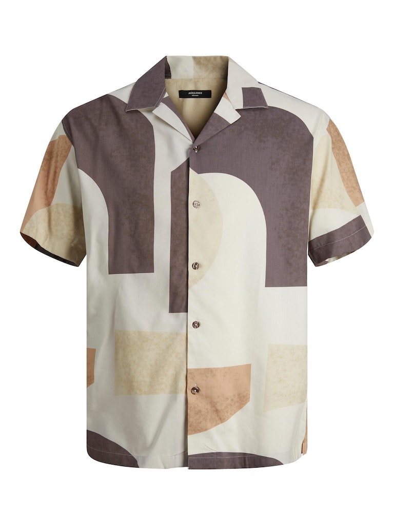 Hemden korte mouw bruin JACK & JONES PLUS