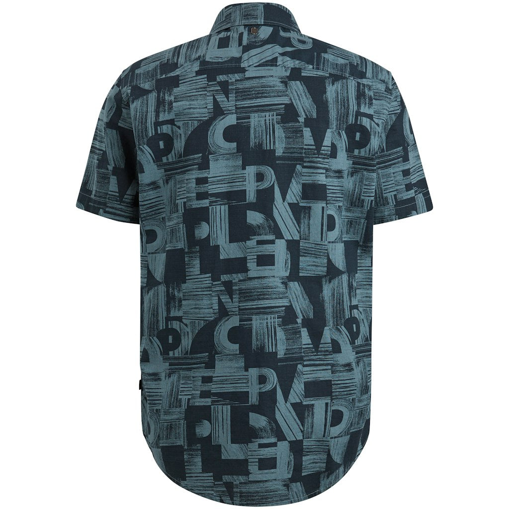 Hemden korte mouw blauw PME