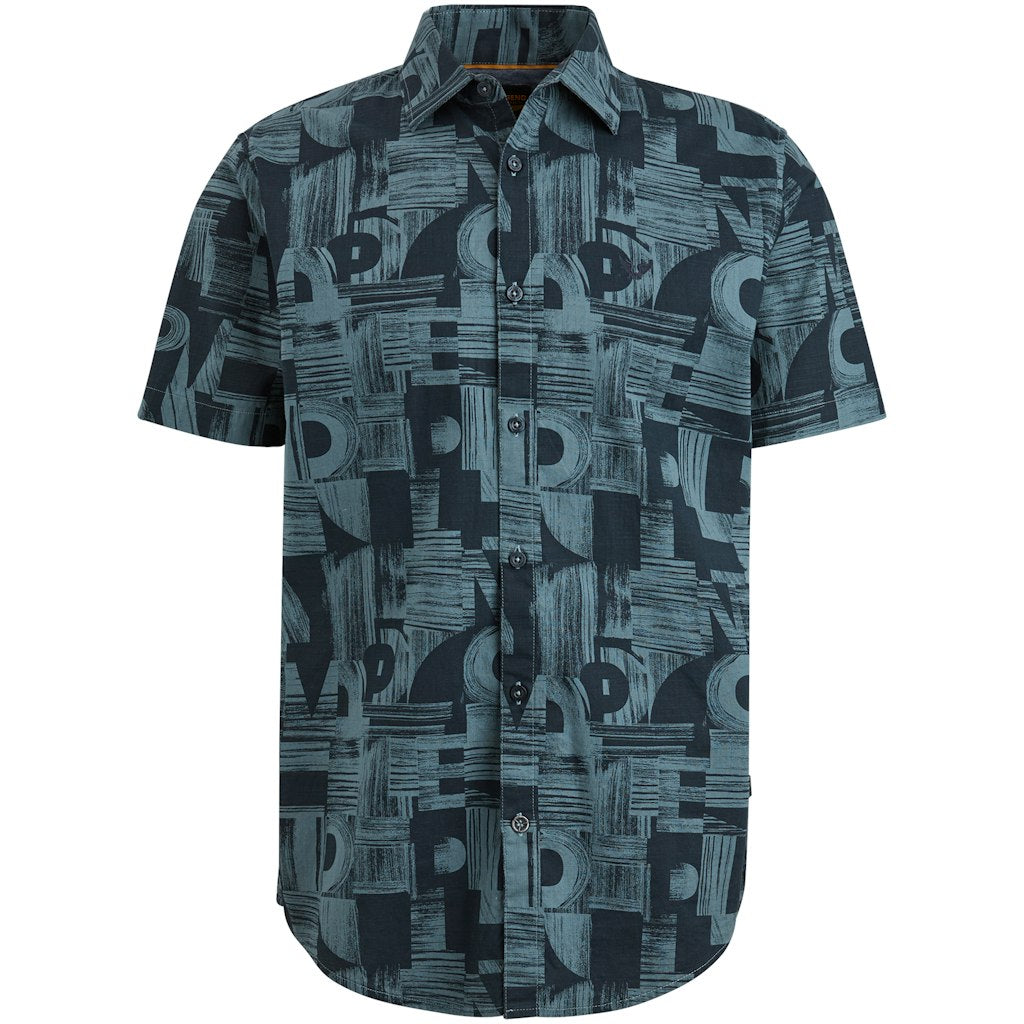 Hemden korte mouw blauw PME