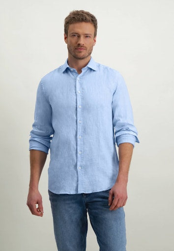Hemden lange mouw blauw State of Art