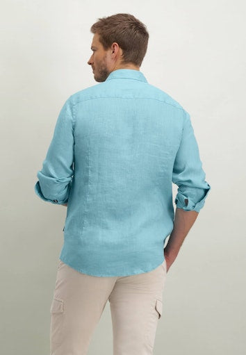 Hemden lange mouw blauw State of Art