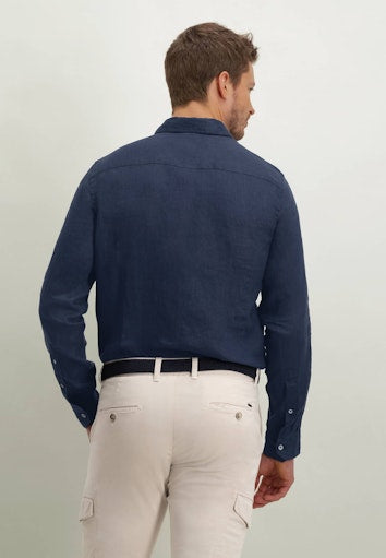 Hemden lange mouw blauw State of Art