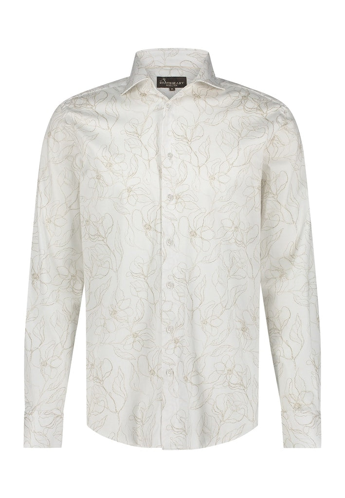 Hemden lange mouw beige State of Art
