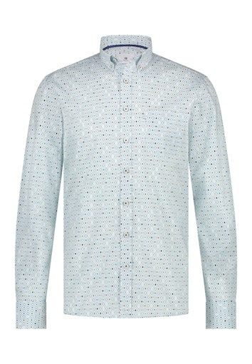 Hemden lange mouw blauw State of Art