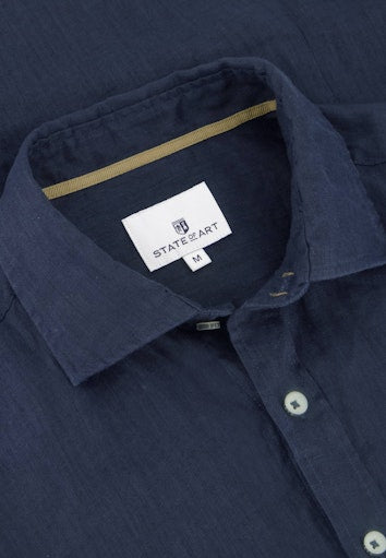 Hemden korte mouw blauw State of Art