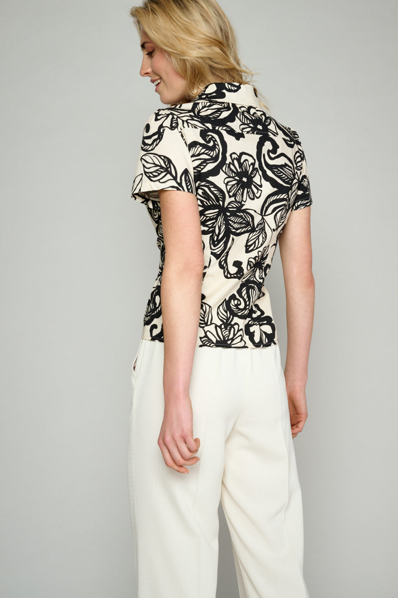 Blouses korte mouw zwart Marie Méro