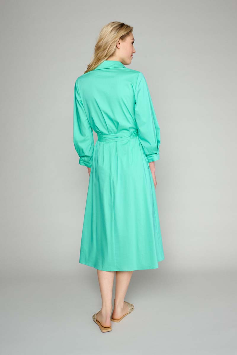 Jurken lange mouw groen Marie Méro