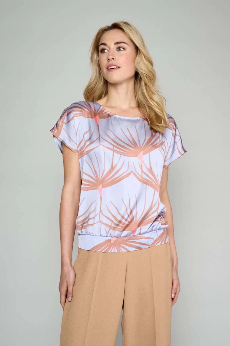 Blouses korte mouw paars Marie Méro