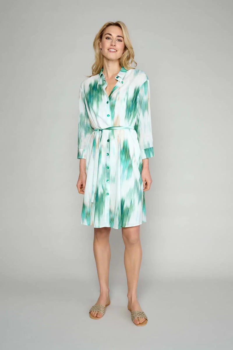 Jurken lange mouw groen Marie Méro