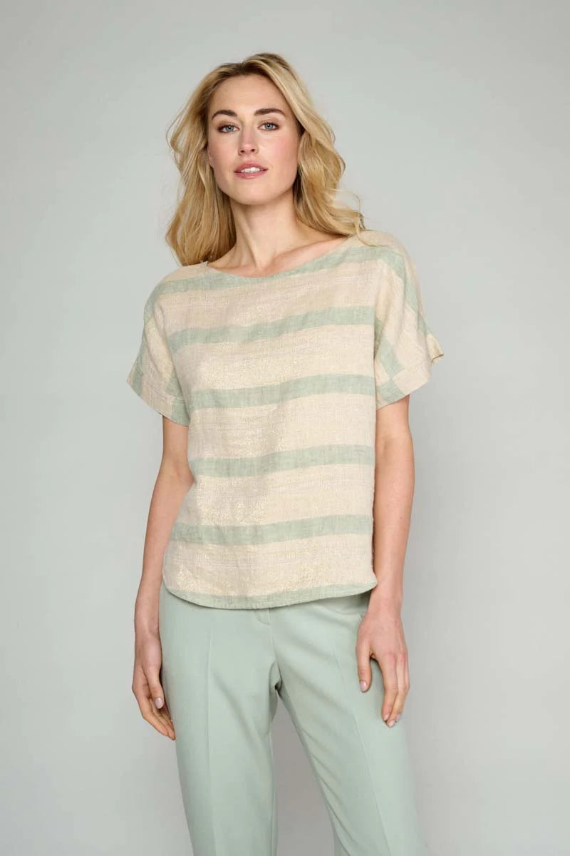 Blouses korte mouw groen Marie Méro