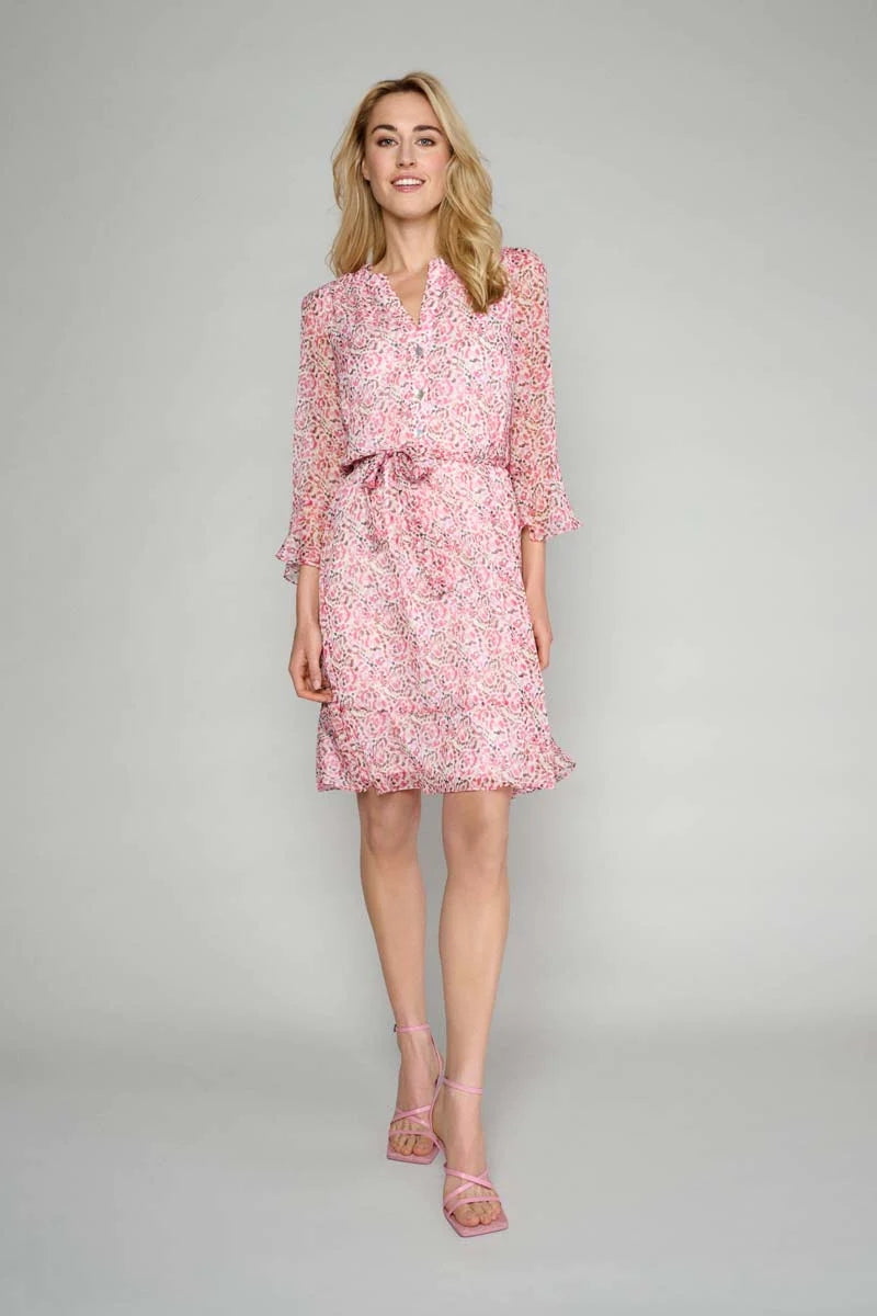 Jurken lange mouw roze Marie Méro