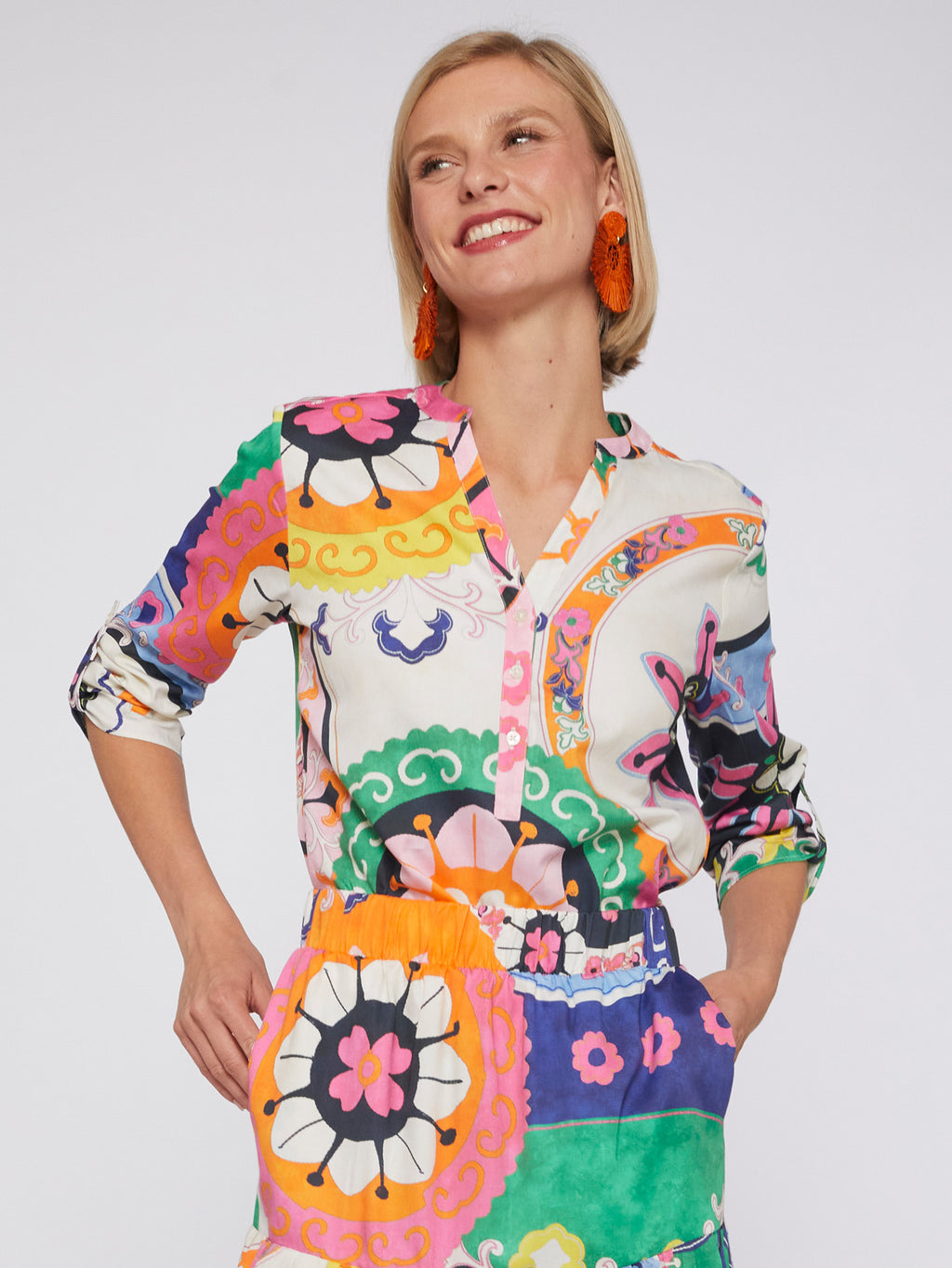 Blouses lange mouw multicolor Vilagallo