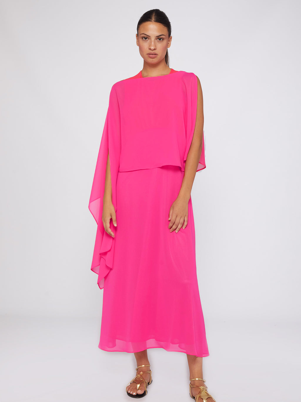 Jurken korte mouw roze Vilagallo