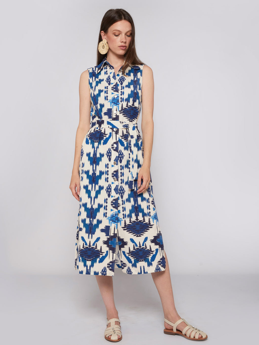 Jurken zonder mouw blauw Vilagallo