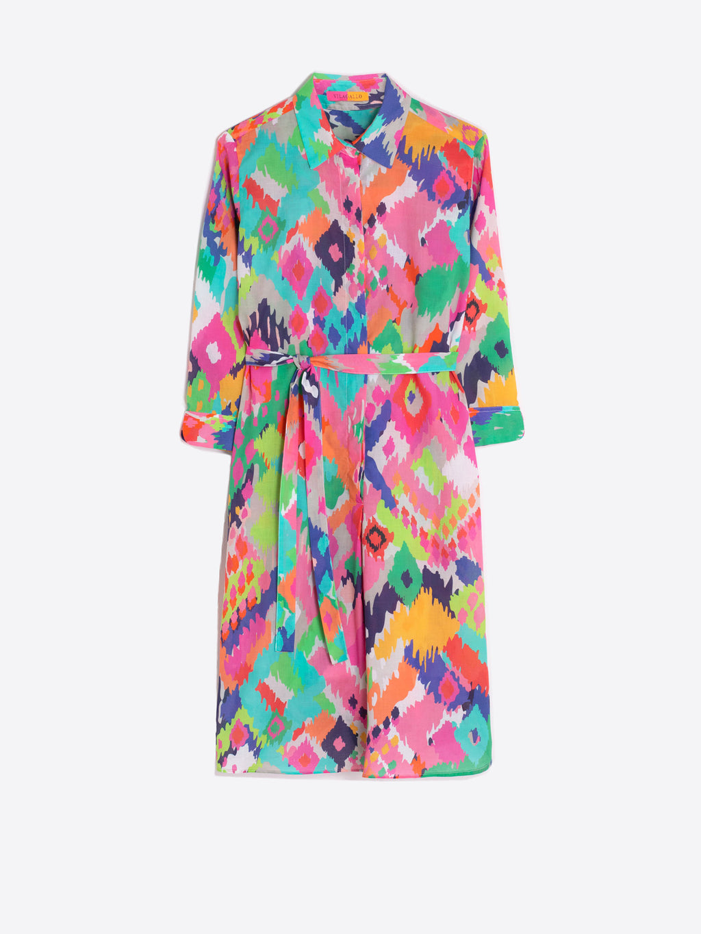 Jurken lange mouw multicolor Vilagallo