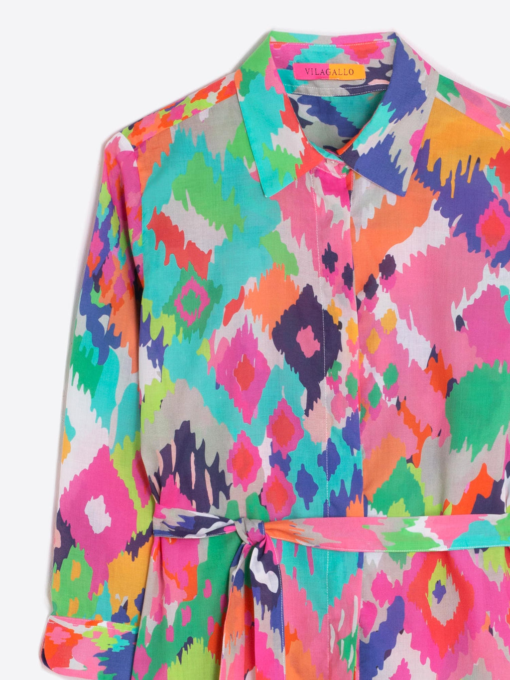 Jurken lange mouw multicolor Vilagallo