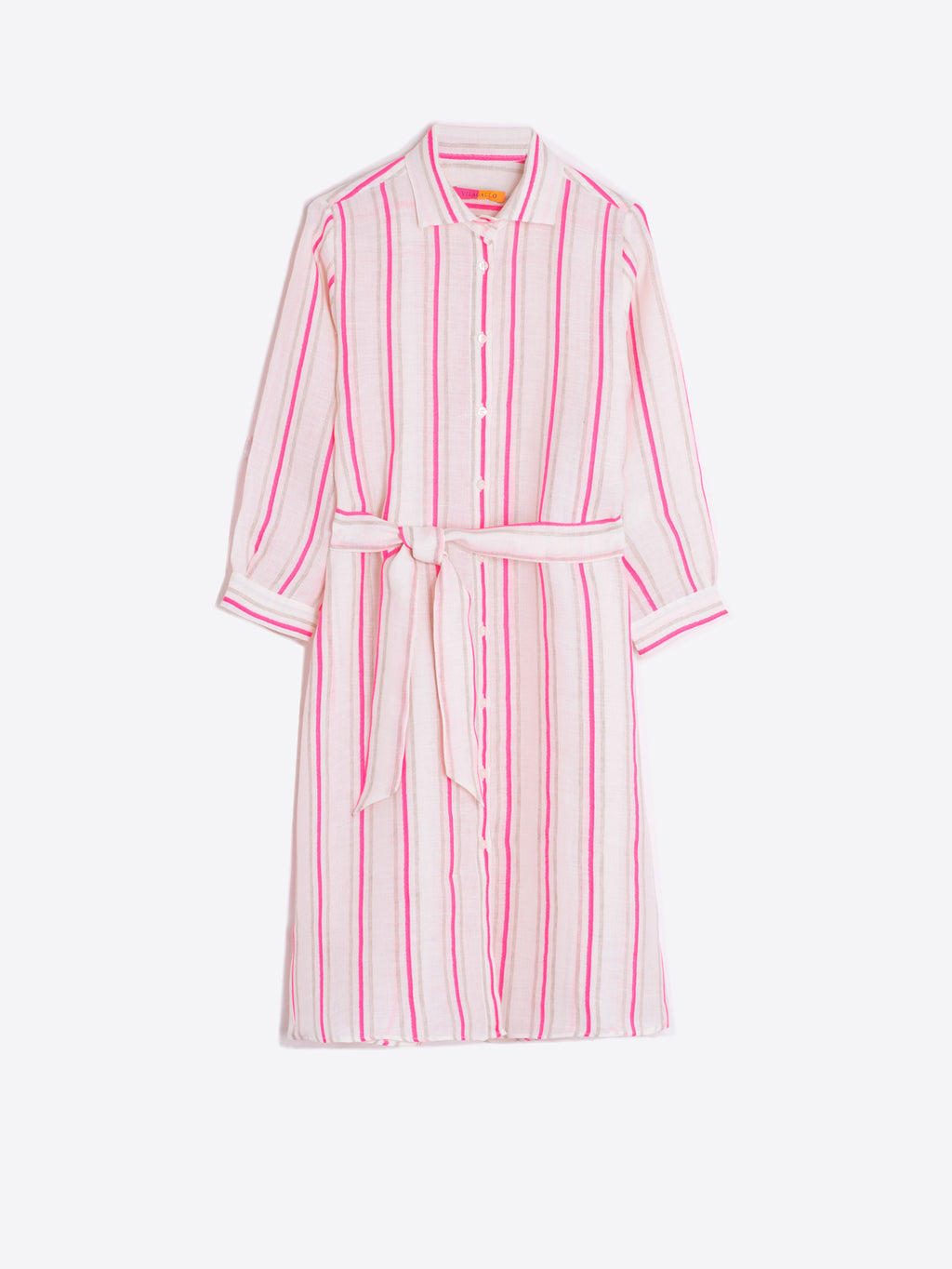 Jurken lange mouw roze Vilagallo